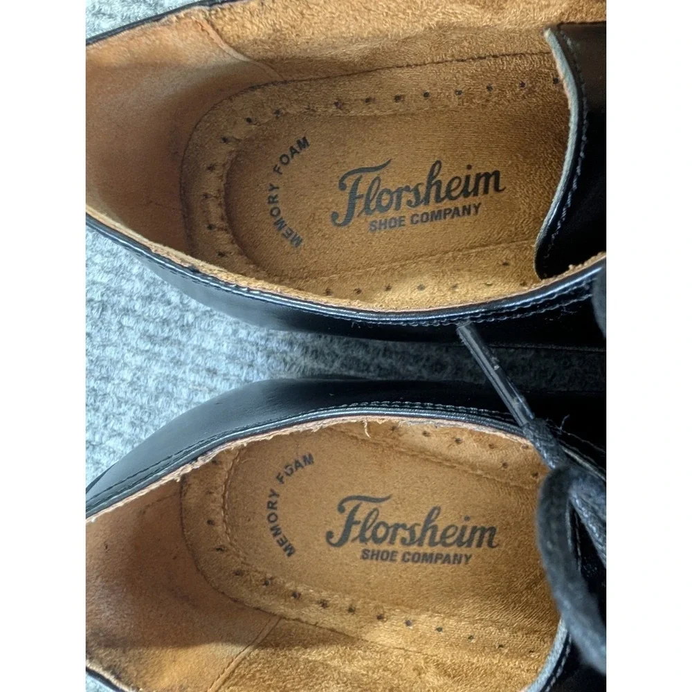 Florsheim Corbetta Cap Toe Oxford Mens 9 Black Leather Business Smart Casual‎